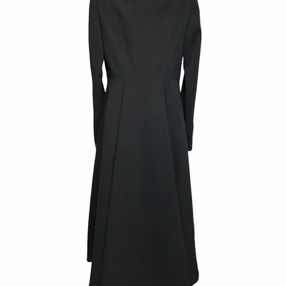 ALICE+OLIVIA new Alcina Black High-Low Tailored Pleated Luxury Dress Trench Coat - Picture 12 of 17